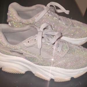 Steve Madden Women's Glitter Sneakers - Silver